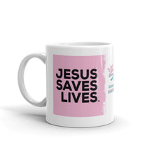 Load image into Gallery viewer, JESUS SAVES LIVES™ Pink Banner | Coffee Mug
