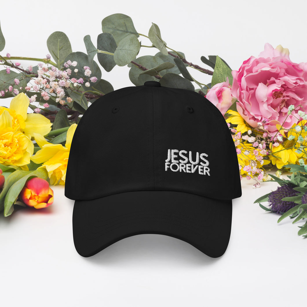 JESUS FOREVER -  SE Pink Logo Black Cap